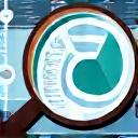 拡大鏡と円グラフ